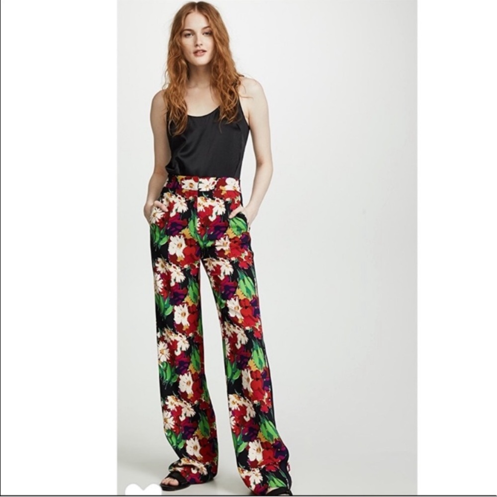 Veronica Beard grigore floral tuxedo pant